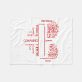 Chemist Valentines Day Gift Science Chemistry  フリースブランケット (正面(横))