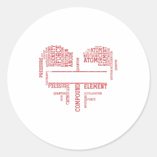 Chemist Valentines Day Gift Science Chemistry ラウンドシール (正面)