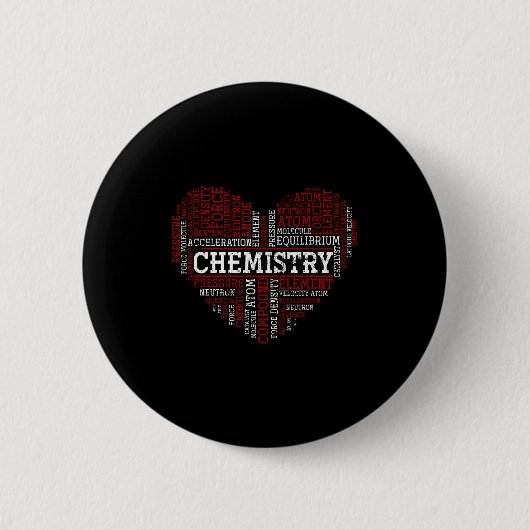 Chemist Valentines Day Gift Science Chemistry  缶バッジ (正面)