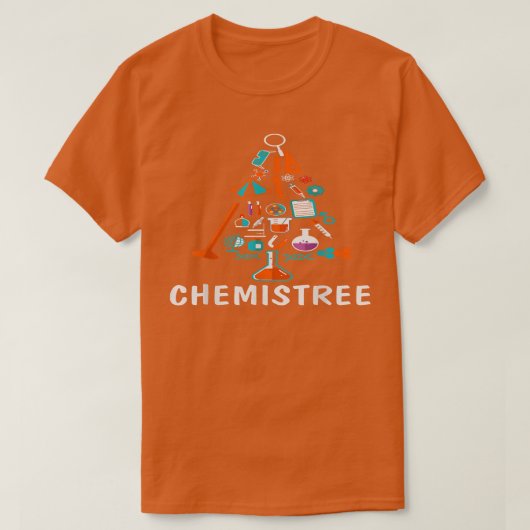 Chemistree Funny Science Christmas Tree Labratory Tシャツ (デザイン正面)