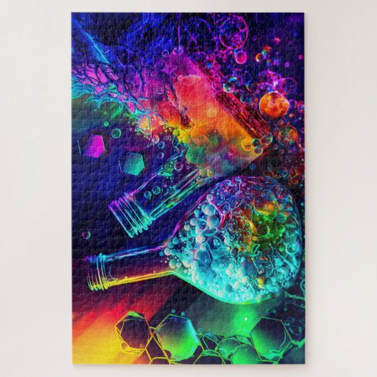 Chemistry abstract bright flask liquid ジグソーパズル (縦)