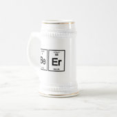 Chemistry Beer Stein - Be-Er (ベリリウム – エルビウム) ビールジョッキ (正面左)