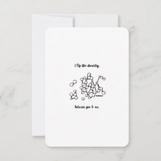 Chemistry Between Us, I Love You - Flat Card