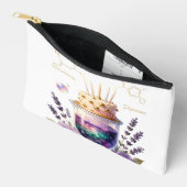 Chemistry Birthday Celebration Flask and Floral Ca アクセサリーポーチ (見開き)