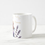 Chemistry Birthday Celebration Flask and Floral Ca コーヒーマグカップ (正面右)