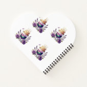 Chemistry Birthday Celebration Flask and Floral Ca ノートブック (裏面)