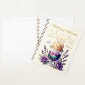 Chemistry Birthday Celebration Flask and Floral Ca プランナー手帳 (ディスプレー)