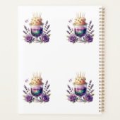 Chemistry Birthday Celebration Flask and Floral Ca プランナー手帳 (裏面)