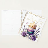 Chemistry Birthday Celebration Flask and Floral Ca プランナー手帳 (ディスプレー)