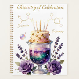 Chemistry Birthday Celebration Flask and Floral Ca プランナー手帳