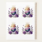 Chemistry Birthday Celebration Flask and Floral Ca プランナー手帳 (裏面)