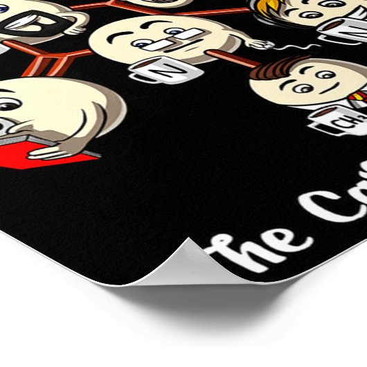 Chemistry Caffeine Molecule Funny Science Geek Cof ポスター (角)