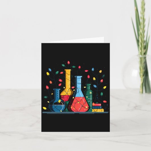 Chemistry Christmas Lights Lover Chemist Science L カード (正面)