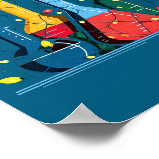 Chemistry Christmas Lights Lover Chemist Science L ポスター (角)