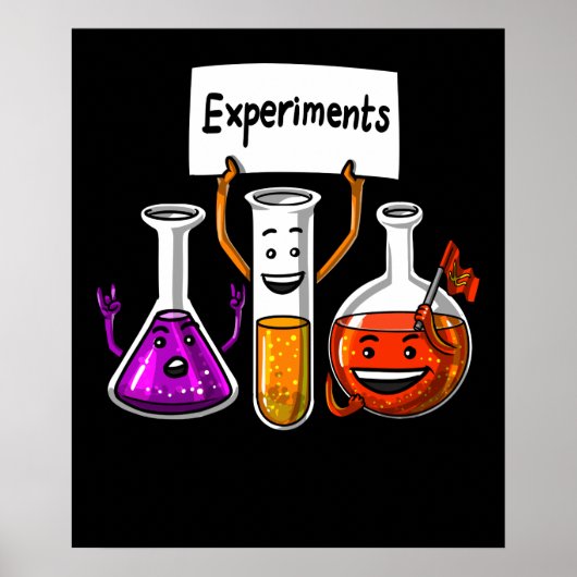 Chemistry Experiments Funny Science Joke ポスター (正面)
