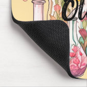 Chemistry Floral Beakers  Laboratory equipment マウスパッド (コーナー)