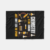 Chemistry Is Like Cooking Just Don't Lick The Son フリースブランケット (正面(横))