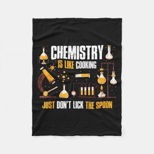 Chemistry Is Like Cooking Just Don't Lick The Son フリースブランケット (正面)