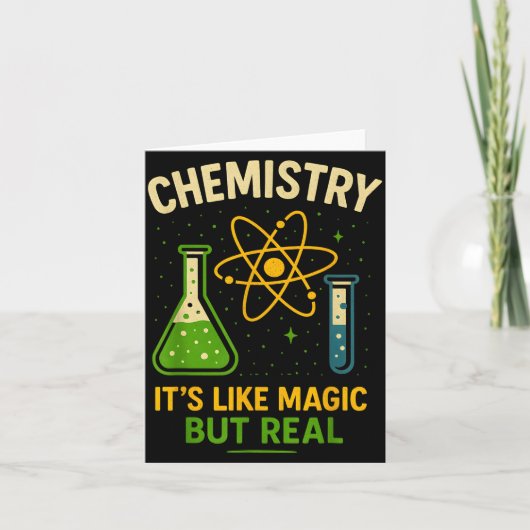 Chemistry It’s Like Magic Funny Science Teacher St カード (正面)
