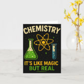 Chemistry It’s Like Magic Funny Science Teacher St カード (黄色い花)