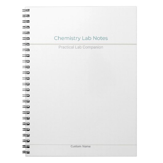 Chemistry Lab Notes – Custom Name ノートブック (正面)