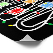 Chemistry Lab Scientist Phlebotomist Christmas Tes ポスター (角)