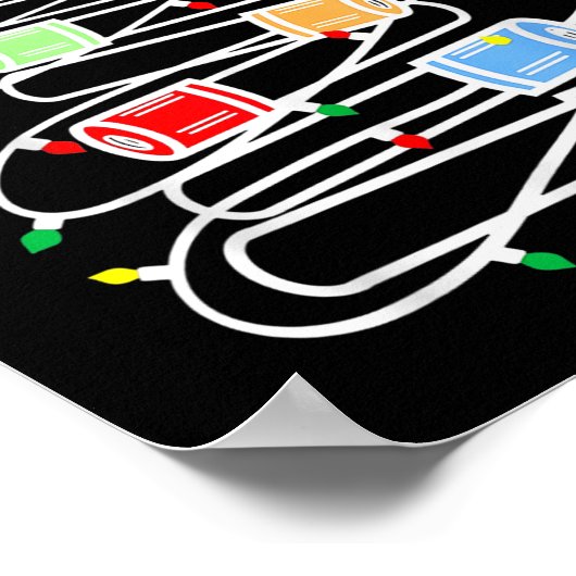 Chemistry Lab Scientist Phlebotomist Christmas Tes ポスター (角)