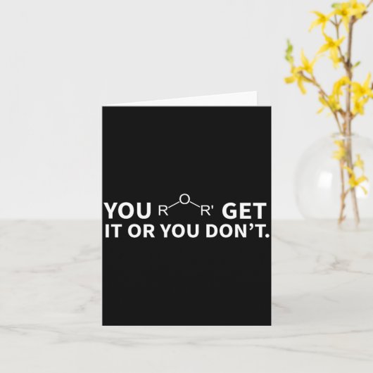 Chemistry Pun You Ether Get It Or You Don't  カード (黄色い花)