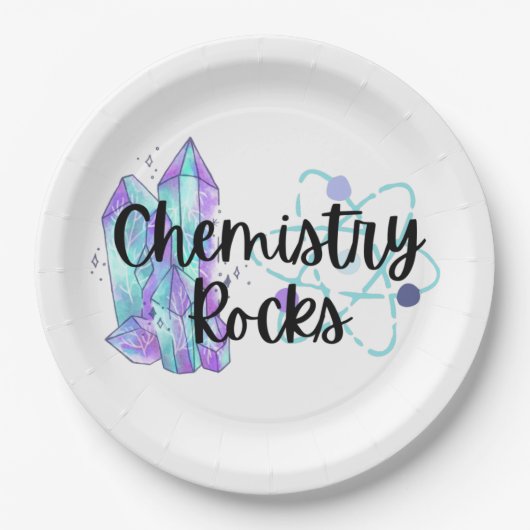Chemistry Rocks Party Plates ペーパープレート (正面)