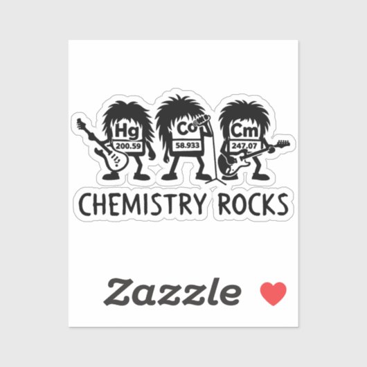 Chemistry Rocks Science Rock Band シール (シート)