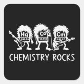Chemistry Rocks Science Rock Band スクエアシール (正面)