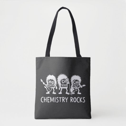 Chemistry Rocks Science Rock Band トートバッグ (正面)