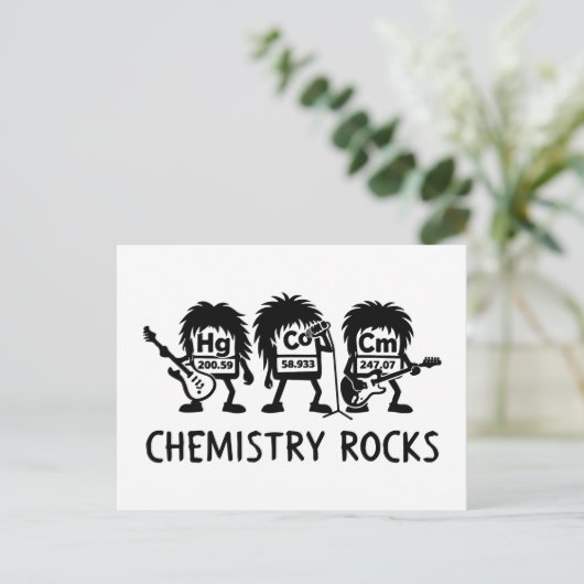 Chemistry Rocks Science Rock Band ポストカード (スタンド正面)