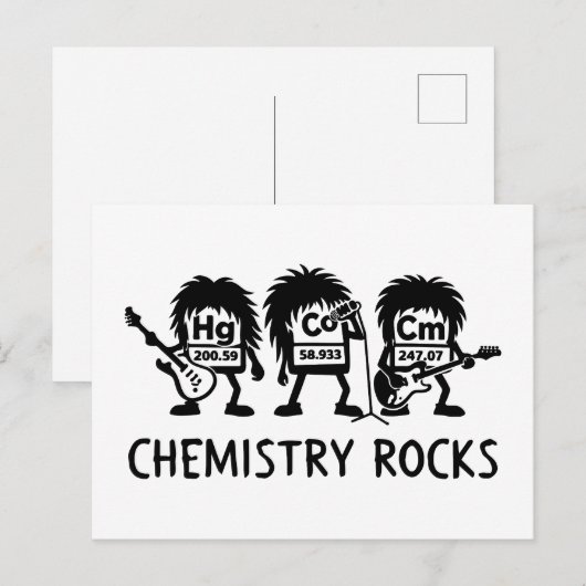 Chemistry Rocks Science Rock Band ポストカード (正面/裏面)
