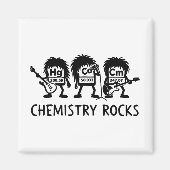 Chemistry Rocks Science Rock Band マグネット (正面)