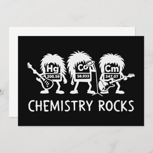 Chemistry Rocks Science Rock Band 招待状 (正面/裏面)