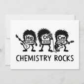 Chemistry Rocks Science Rock Band 招待状 (正面)