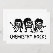 Chemistry Rocks Science Rock Band 招待状 (正面/裏面)