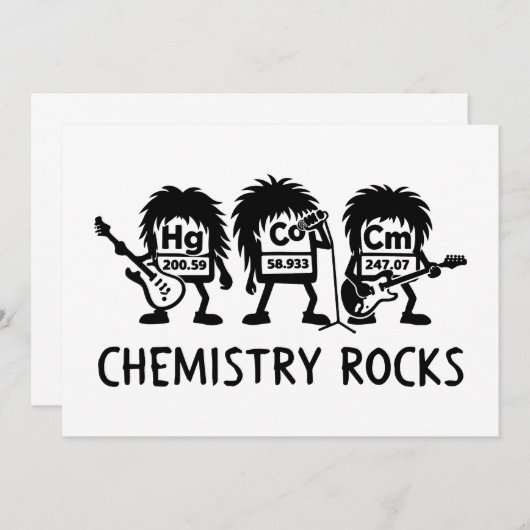 Chemistry Rocks Science Rock Band 招待状 (正面/裏面)