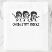 Chemistry Rocks Science Rock Band 長方形シール (バッグ)