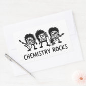 Chemistry Rocks Science Rock Band 長方形シール (封筒)