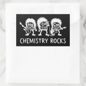 Chemistry Rocks Science Rock Band 長方形シール (バッグ)