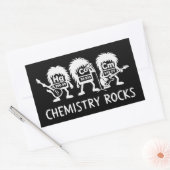 Chemistry Rocks Science Rock Band 長方形シール (封筒)