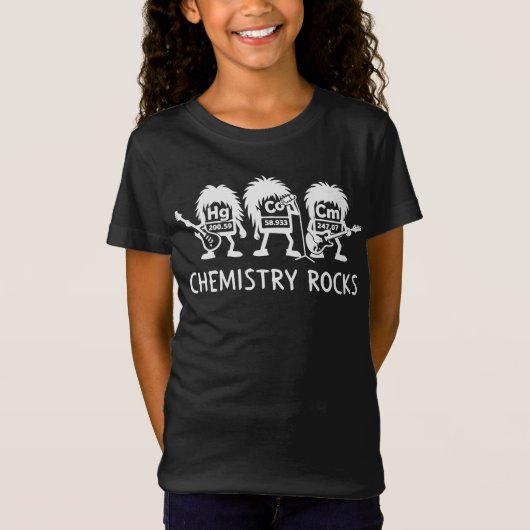 Chemistry Rocks Science Rock Band Tシャツ (正面)