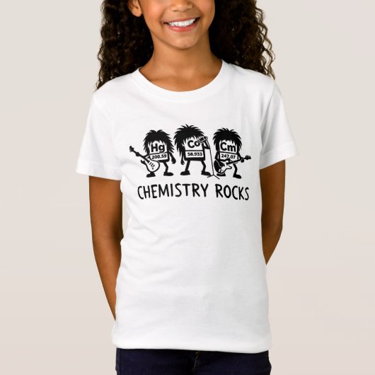 Chemistry Rocks Science Rock Band Tシャツ (正面)