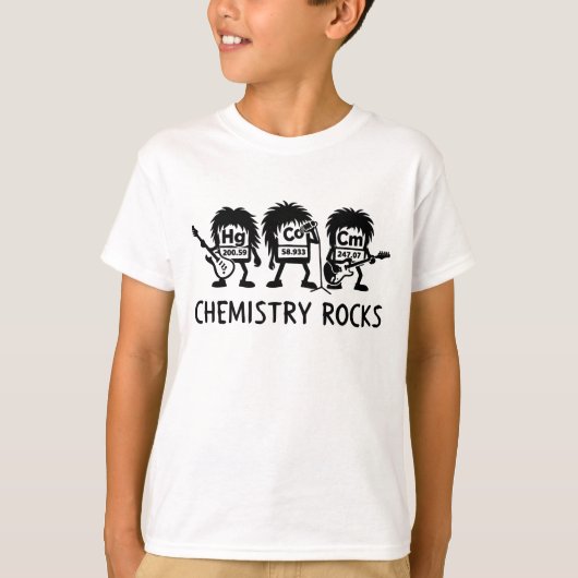 Chemistry Rocks Science Rock Band Tシャツ (正面)