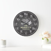 Chemistry Science Chalkboard Personalizable Clock ラージ壁時計 (ホーム)