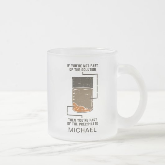 Chemistry SolutionカスタムがLab Tech Gagを沈降 フロストグラスマグカップ (右)