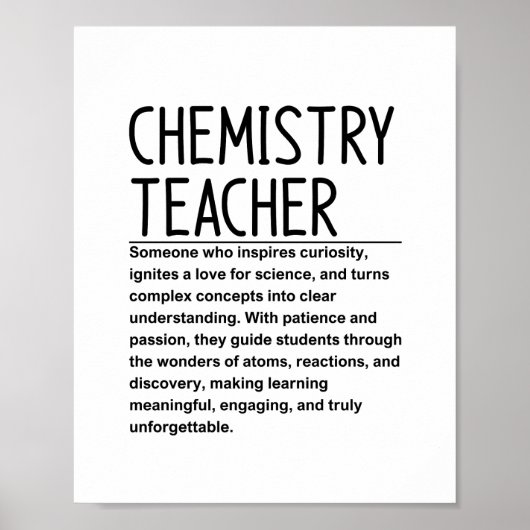 Chemistry teacher ポスター (正面)