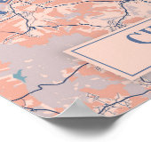 Chemnitz Germany Breezy City Map Travel ポスター (角)